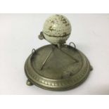 Early 20th century novelty croquet themed inkwell