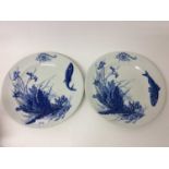 Of Yachting Interest - a pair of late Victorian Worcester dinner plates from the yacht 'Lancashire W