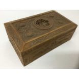 19th century Chinese carved boxwood box