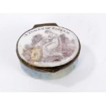 A South Staffordshire enamel patch box 'A Token of Esteem'