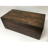 Very large Regency rosewood and brass inlaid writing slope