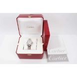 Ladies Cartier Roadster stainless steel wristwatch in box