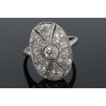 Art Deco diamond cluster ring