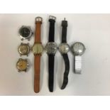 Group of seven Vintage Wristwatches to include Lemania, J.W. Benson and others (7)