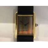 Cartier silver gilt tank wristwatch and collection twenty three other wristwatches
