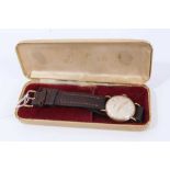 1960's Gentleman's 9ct Gold Bentima Wristwatch with presentation inscription to rear of case