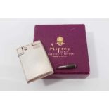 Vintage Asprey silver pocket lighter with engine turned decoration