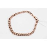 9ct rose gold curb link bracelet