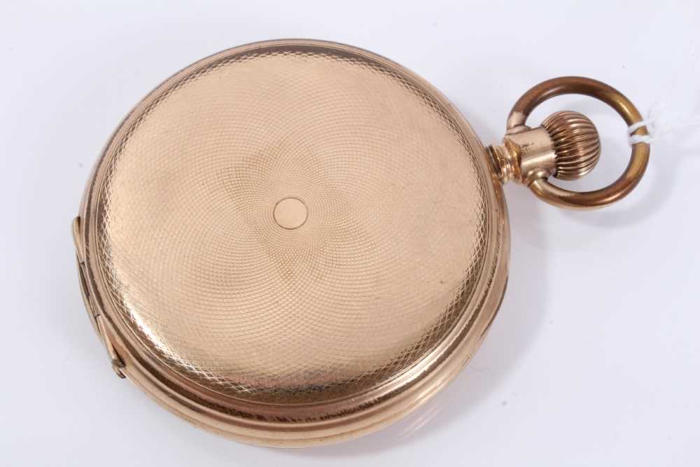 Early 20th century Hunter pocket watch by Thomas Russell & Son , Liverpool in American gold plated c - Image 3 of 6