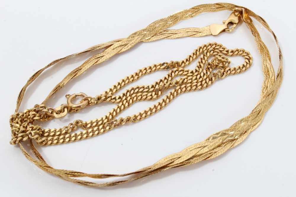 Two 9ct gold necklaces-12.9 grams - Image 2 of 2