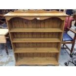 Pine bookcase and one other
