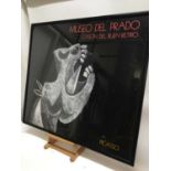Picasso print - Museo Del Prado, Cason Del Buen Retiro, printed in Spain, in glazed frame, 80cm x 91