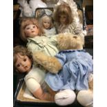 Vintage Silver Cross pram containing five dolls and teddy bear