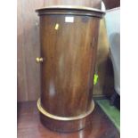 19th century mahogany cylinder pot cupboard with inset sink.