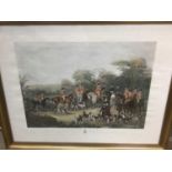 Large 19th century engraving after C Agar of "Bury Hunt"