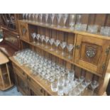 Group of various glass table wares, three Georgian glass dishes and one Art glass dish (qty)