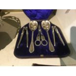 Victorian electrotype together with a good quality silver plated fruit servers and nut crackers in f