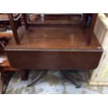 19th century mahogany drop flap sofa table splayed legs