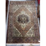 Eastern rug with geometric decoration. 15cm x 102cm