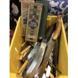 Collection of Victorian and later Sheffield Steel knives and other cutlery to include Joseph Rogers