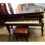 Early 20th century boudoir grand piano by John Strohmenger & Sons, London, numbered 17520, together