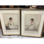 Pair of 1820s engravings of ladies, four other Victorian engravings, pair of Grenadier prints and a