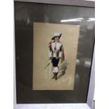 Early 20th century watercolour, "Cavalier"; I distinctly signed, mounted, framed and glazed