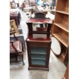 Late Victorian mahogany music cabinet, 47cm wide, 125cm high, 40cm deep