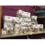 Five shelves of china and Lilliput lane, possibly to be split up