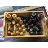 Vintage Chess set in wooden box (complete)