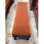 Mahogany framed long footstool