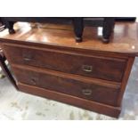 Edwardian walnut chest of two drawers