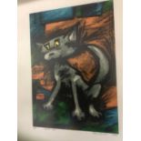 Ted Dutch (1928-2008) colour screen print, Grey Cat, A/P signed and dated 1996, framed