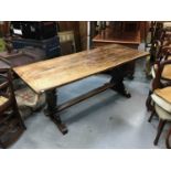 17th century style oak refectory table