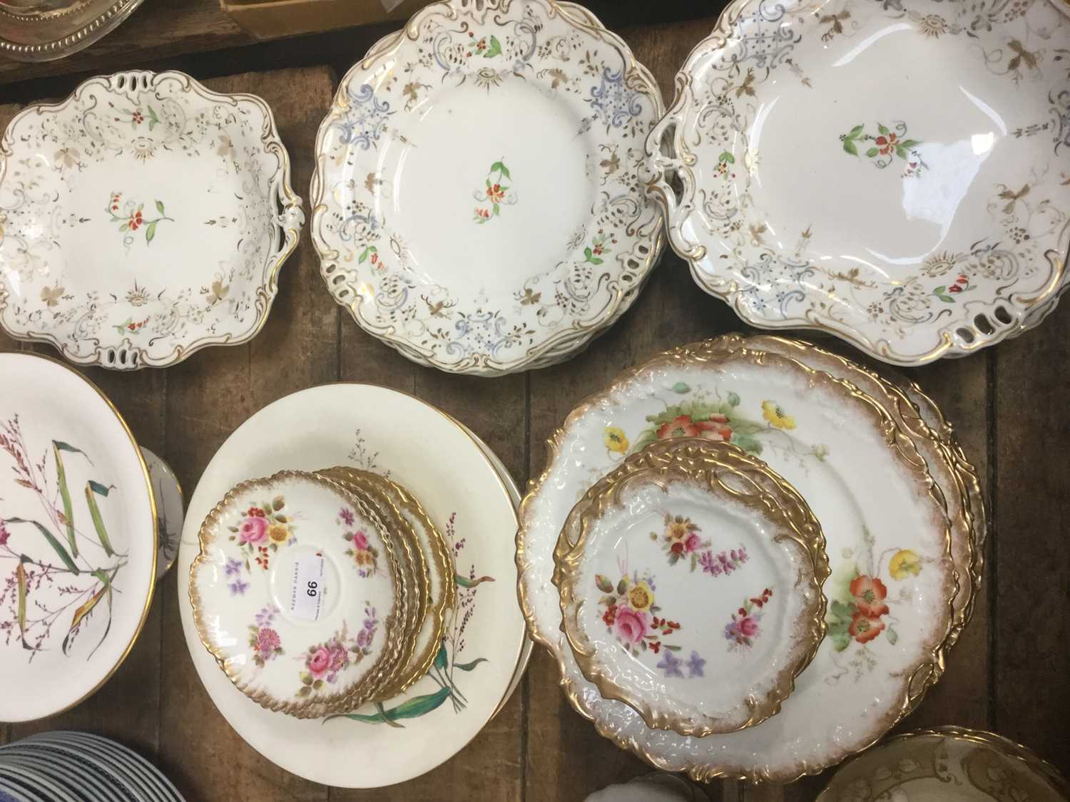 Group of ceramics to include Royal Worcester part dessert service, together with Hammersley & Co and