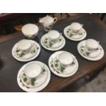 Shelley six place teaset decorated with Fuscias