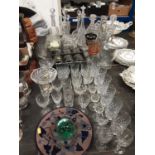 Lot of various glassware including decanters