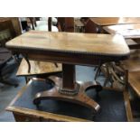 Regency rosewood card table