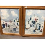 Two limited edition prints white houses and two Cornish images