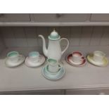 Susie Cooper coffee set - 12 pieces plus a Duchess teaset