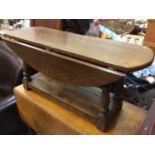 Solid oak dropleaf coffee table