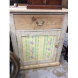 Pine cupboard with single draw and door below