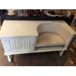 Old charm white painted telephone seat
