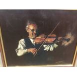Tom Tiffany oil painting "Maestro" original label 1975