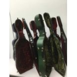 Five cello hardcases