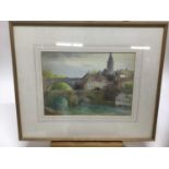 Ernest George watercolour of Berne, together with a collection of decorative pictures and prints.