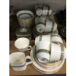 Royal Doulton Rondelay pattern tea and dinnerware, 61 pieces