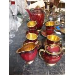 Carlton ware Rouge Royale coffee set