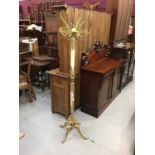 Ornate gilt metal and onyx hat and coat stand