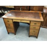 Mahogany kneehole desk